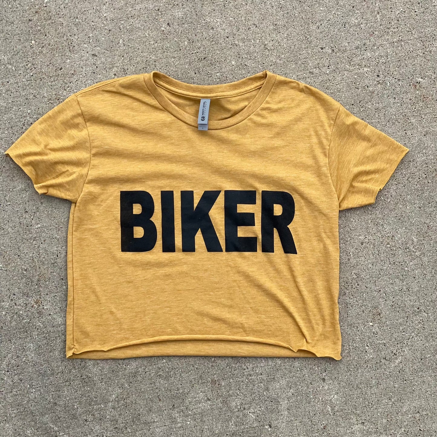 Ladies Biker Crop Top T-shirt.